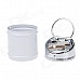 635BCD-2 Zinc Alloy Spring Lid Ashtray - Silver + White + Black