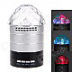 2031Q Portable Mini Crystal RGB Light Speaker w/ TF Slot - Black + Sivler + Transparent