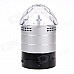 2031Q Portable Mini Crystal RGB Light Speaker w/ TF Slot - Black + Sivler + Transparent