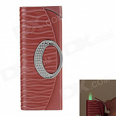 Handbag Style Windproof Butane Lighter - Red + Silver