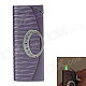 Handbag Style Windproof Butane Lighter - Purple + Silver