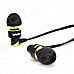 ipipoo ip-A400Hi 3.5mm In-Ear Earphone w/ Microphone - Black + Golden