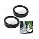 Blind Area Free 360 Degree Wide Field of View Lens Mirror for Car - Black (2 PCS)
