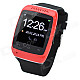 S12 1.54" Touch Screen Silicone Smart Bluetooth V3.0 Wrist Watch for IPHONE 5 - Red + Black