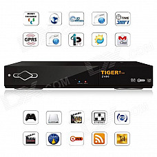 Tiger Z460 300 TV Channels Digital Satellite Receiver + IPTV Wireless WiFi - Black