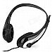 VOICEAO VA-5100MV Stereo Headband Headphones - Black + White (3.5mm Plug / 2.15m-Cable)