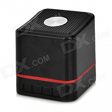 Portable Q1 Mini Bluetooth v2.1 Speaker w/ TF / FM / Microphone - Black