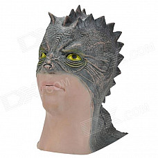 SYVIO Men's Lizardman Style Mask - Black + Flesh Color