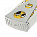 6127 Stylish Smile Face Pattern Butane Jet Lighters Shock Tricky Toy - White + Yellow + Silver