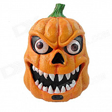 Halloween Costumes Lighting + Acoustic Induction Terrorist Pumpkin Ghost Head - Orange + Black