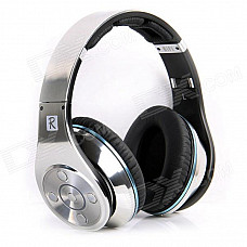 Bluedio R+ (Legend Version) Bluetooth 4.0 Hi-Fi Headphone w/ 8-CH, 8 Driver, NFC, TF - Silver