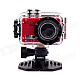 PANNOVO M300 5.0MP HD Sports Camera w/ 0.4" LCD, Wi-Fi, TF, USB - Red