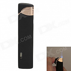 Fashionable Super Fire Windproof Butane Flame Lighter - Black