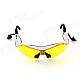 BLSYS001 Stereo Bluetooth Polarized Sunglasses w/ Talk Function + Microphone + Earphones - White