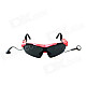 BLSYS001 Stereo Bluetooth Polarized Sunglasses w/ Talk Function + Microphone + Earphones - Red