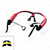 BLSYS001 Stereo Bluetooth Polarized Sunglasses w/ Talk Function + Microphone + Earphones - Red