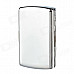 Clamshell Double-Sided Rhinestone Studded Aluminium Alloy Cigarette Case - Sliver + Black