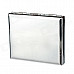 Heart Style Clamshell Double-Sided Rhinestone Studded Aluminium Alloy Cigarette Case - Sliver + Red