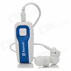 Bluetooth V4.0 A2DP Stereo Audio Music Receiver w/ 3.5mm Jack / Mini USB - White + Blue