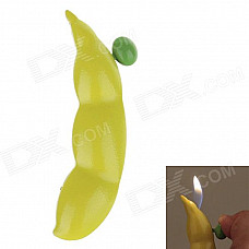 Pea Shape Zinc Alloy Oil Lighter - Yellow + Green