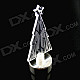 PZCD MY-10 RGB LED Candle Style Colorful Mini Desktop Christmas Tree Lamp - Transparent + Silver