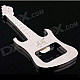 Portable Creative Guitar Shaped Bottle Opener Keychain - Silver