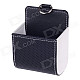 Carbon Fiber Pattern Microfiber Leather Hanging Storage Bag - Black + White