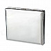 Clamshell Double-Sided Rhinestone Studded Aluminium Alloy Cigarette Case - Sliver + Black + Yellow