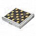 Clamshell Double-Sided Rhinestone Studded Aluminium Alloy Cigarette Case - Sliver + Black + Yellow