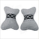 Carking CS-24 Bone Style Car Seat Head Neck Rest Cushion Pillow - Grey + Black (2 PCS)