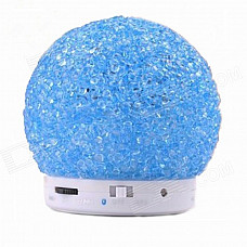 BT1046 Wireless Bluetooth Speaker w/ Hands-Free, TF, FM, Micro USB - Blue + White