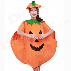 Halloween Costumes Pumpkin Shape Children's Festival Costumes - Orange + Green + Black