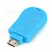 2-in-1 Micro USB OTG TF Card Reader for Cell Phone / Tablet PC - Blue