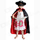 Children's Halloween Prop Double-sided Cloak for Costume Party - Black + Red