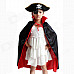 Children's Halloween Prop Double-sided Cloak for Costume Party - Black + Red