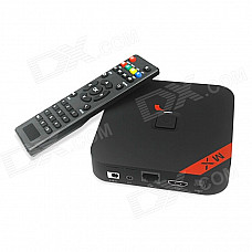 MXQ Quad-Core H.265 Android 4.4.2 Google TV Player Mini PC w/ 1GB RAM, 8GB ROM, US Plug - Black