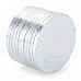 SZGAOY 14081903 N38 NdFeB Round Magnets - Silver (10 PCS)