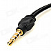 3.5mm Male to 2-3.5mm Female Audio Connection Cable - Black + Orange + Green (19cm)