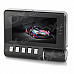 E1000 Multifunctional 2.5" TFT CMOS 180' Wide-Angle Night Vision HD Rotary Car DVR Camcorder - Black