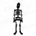 Halloween Rubber Skeleton Frame Hanging Decoration Ornament - Black (2 PCS)