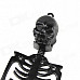 Halloween Rubber Skeleton Frame Hanging Decoration Ornament - Black (2 PCS)