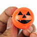 Halloween Pumpkin Smile Style Silicone Ring w/ LED Light - Orange + Black