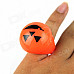 Halloween Pumpkin Smile Style Silicone Ring w/ LED Light - Orange + Black