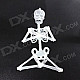 Halloween Glow-in-the-Dark PVC Skeleton Bones Decoration - White