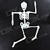 Halloween Glow-in-the-Dark PVC Skeleton Bones Decoration - White