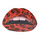 3D Sexy Rose Lip Style Car Decoration Sticker - Red + Black + Multi-colored