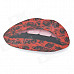 3D Sexy Rose Lip Style Car Decoration Sticker - Red + Black + Multi-colored