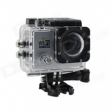 12.0 MP 2" LCD 2/3 CMOS 1080P Full HD Wi-Fi Outdoor Sports Digital Video Camera - Silver