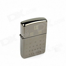 Vision Chart Style Iron Cigarette Lighter - Silver + Black