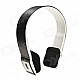 Wireless Stereo Bluetooth V3.0 Headband Headphone w/ Mic. for IPHONE / IPAD + More - Black + White